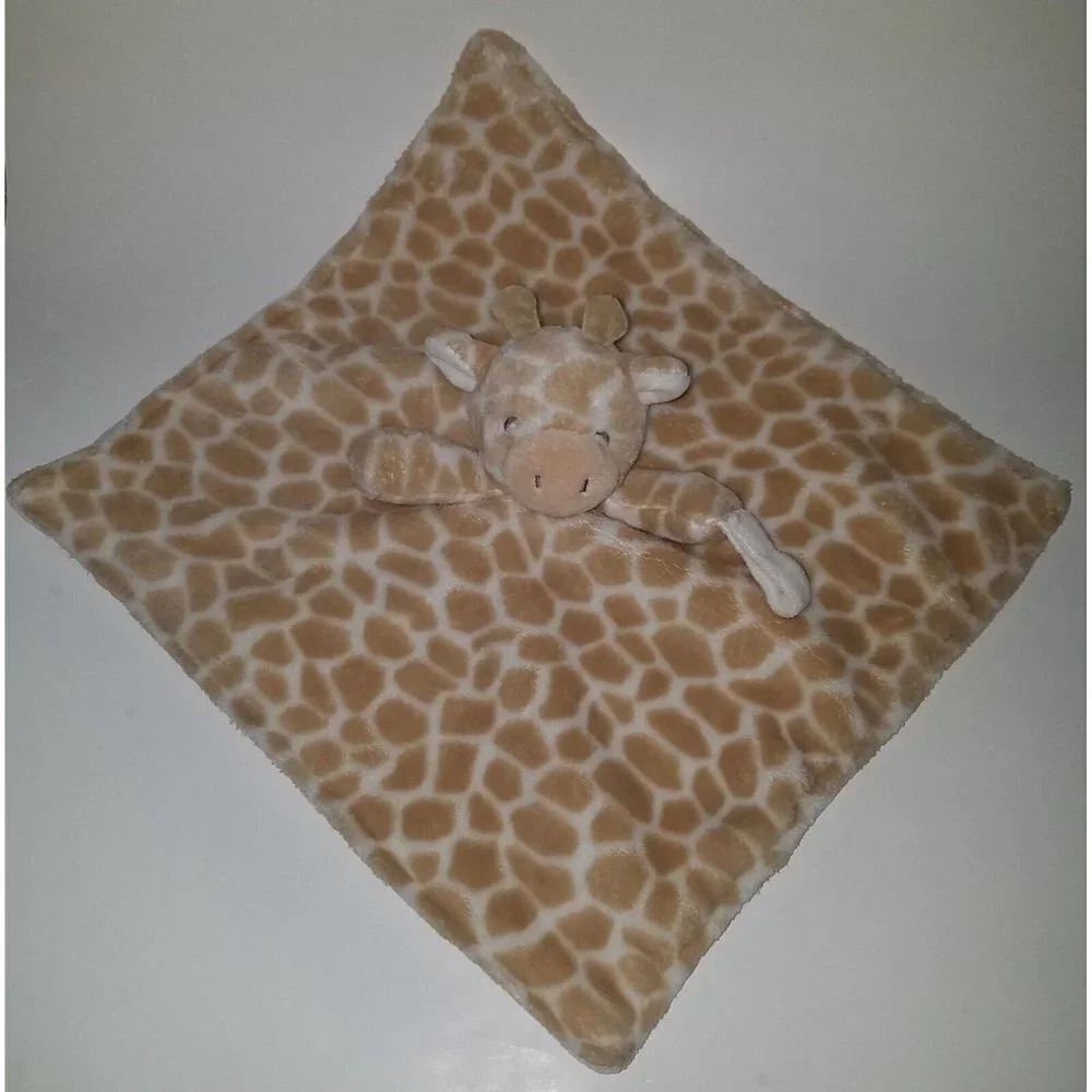 Carter's Giraffe Lovey Plush Security Blanket Baby Toy Tan White 2016